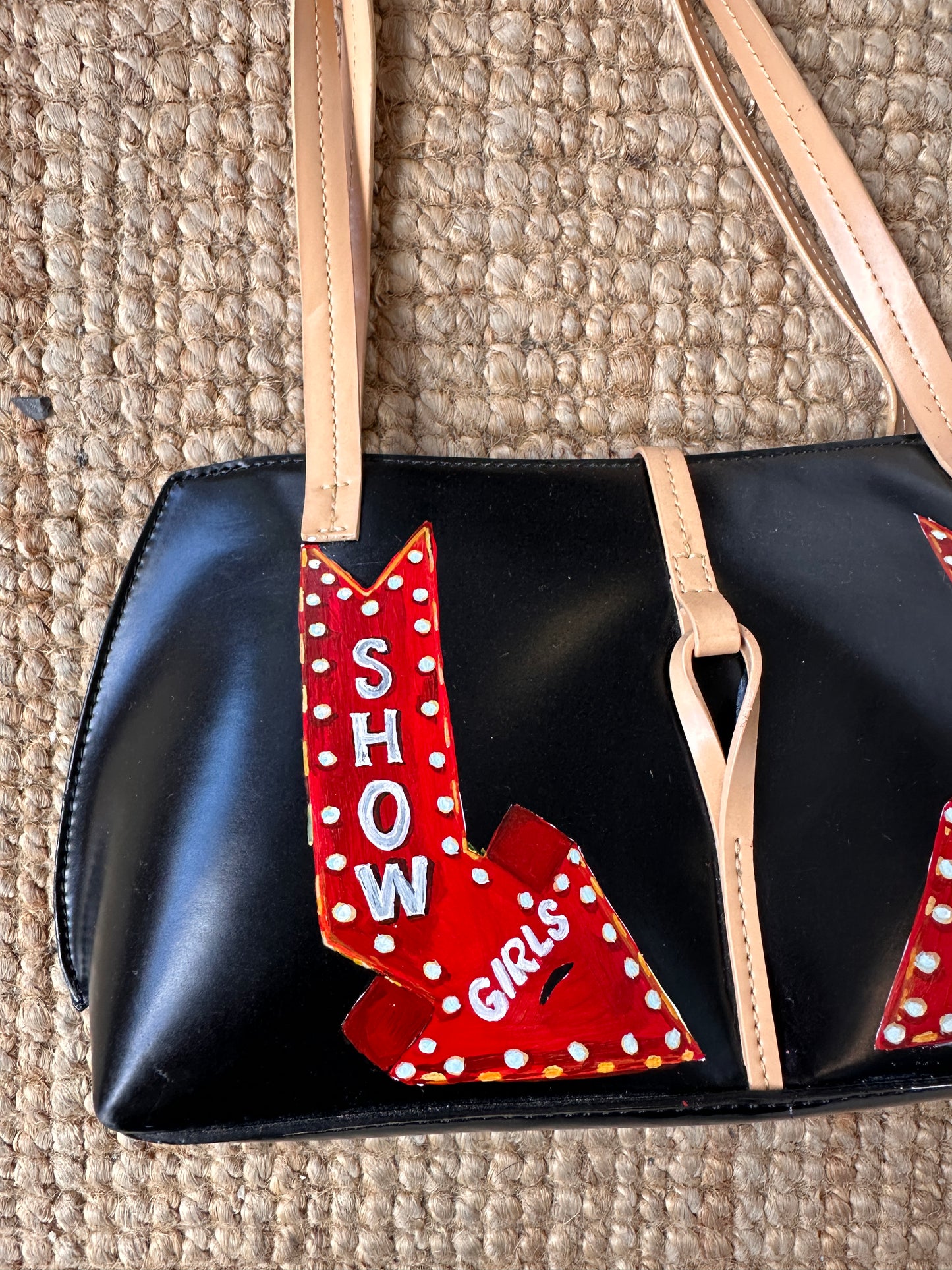 The Strip / Black Shoulder Bag
