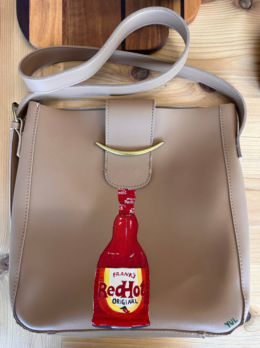 Frank's Hot Sauce / Tan Cross Body