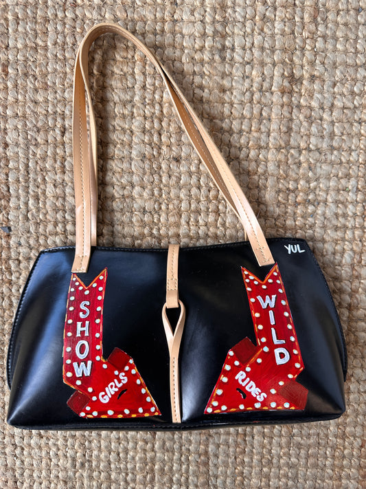 The Strip / Black Shoulder Bag