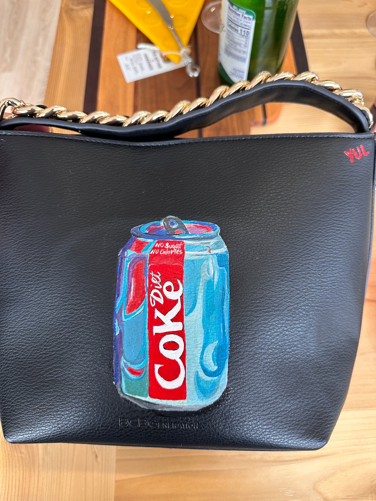 Diet Coke 2/ BCBG Black Handbag
