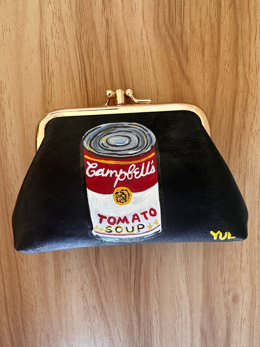 Campbell's Soup coin pouch/ Black