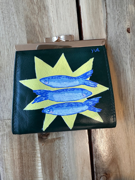 Star Sardines/ Coin Pouch Green